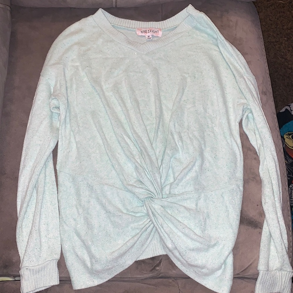 Twist front sweater